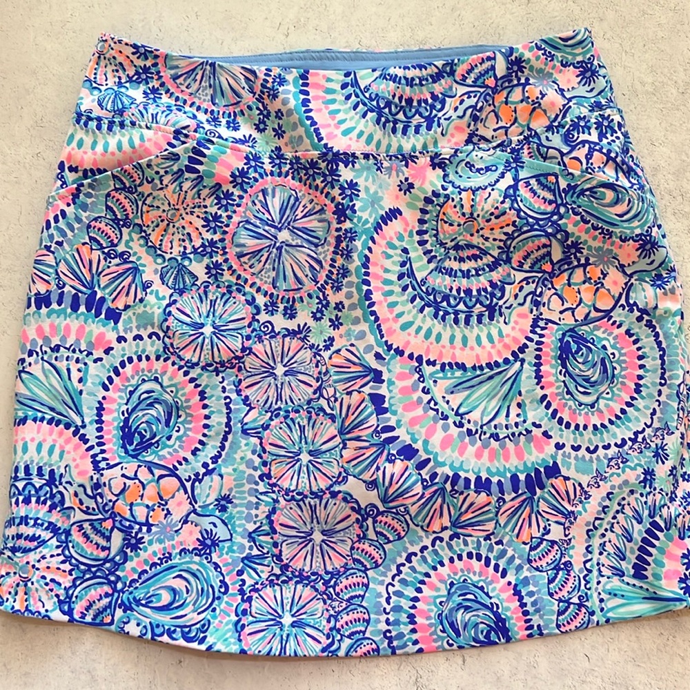 Lilly Pulitzer Blue and Pink Patterned Skort